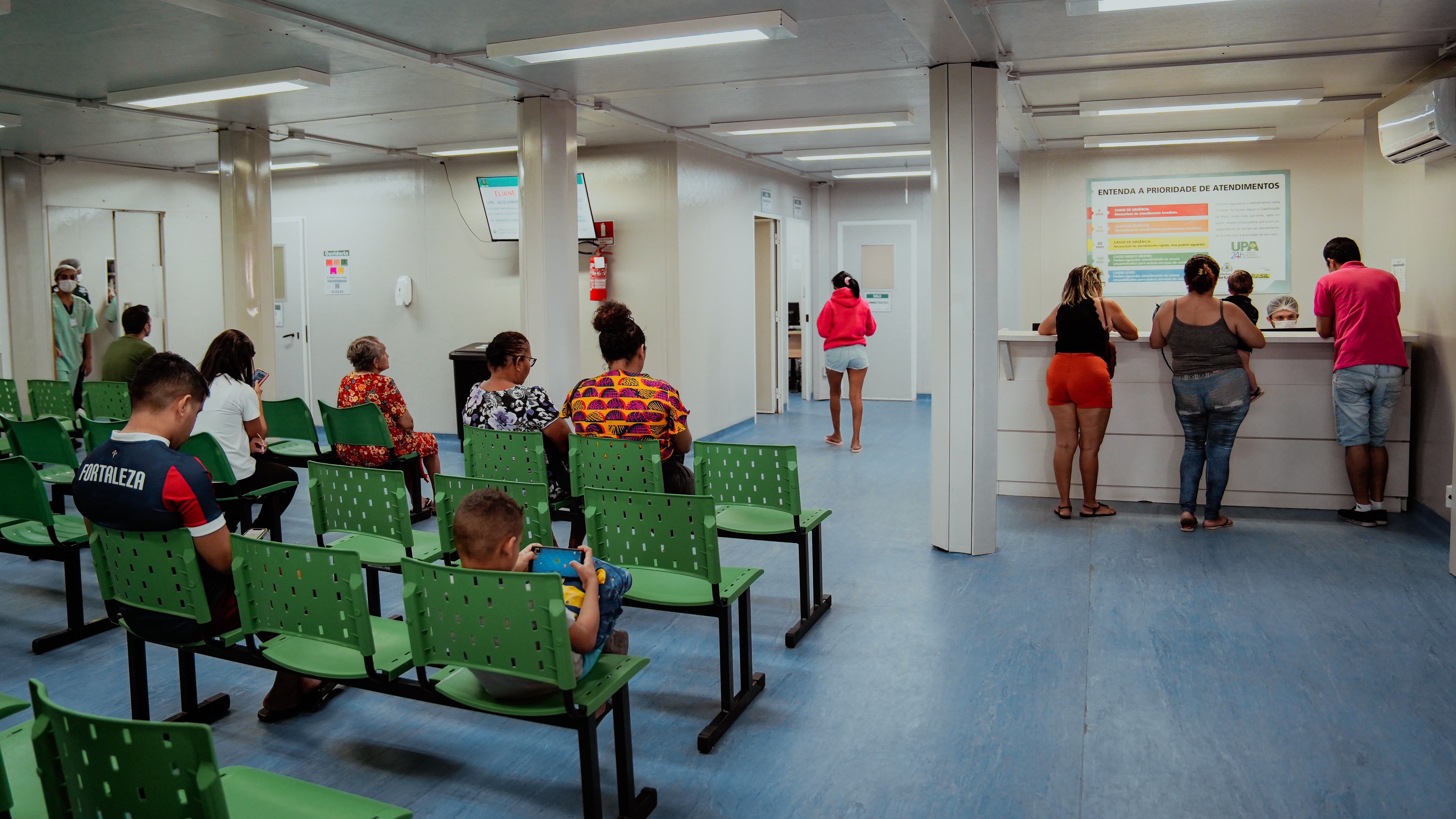 recepção de uma upa